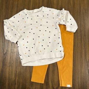 Miles Baby Yellow, Black, & White Sweater & Pants
